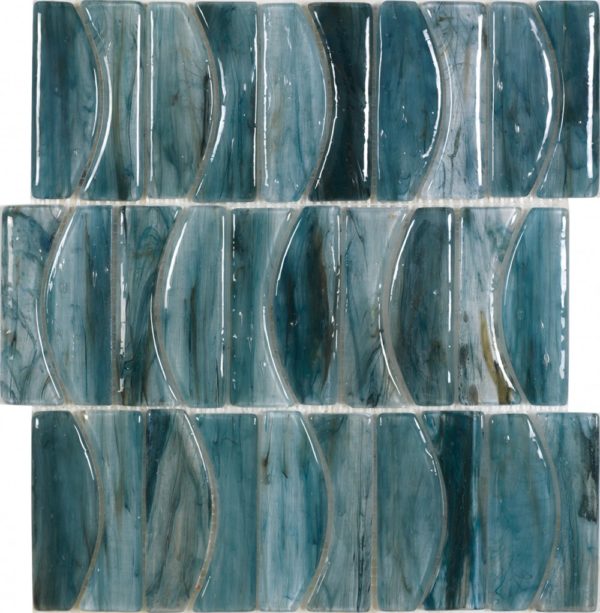 faïence en verre blues 30,3×34 cm