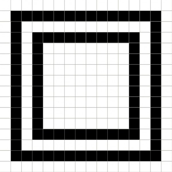 faïence grid 20×20 cm.
