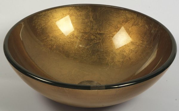 lavabo bowl brown en verre 42x42x15 cm