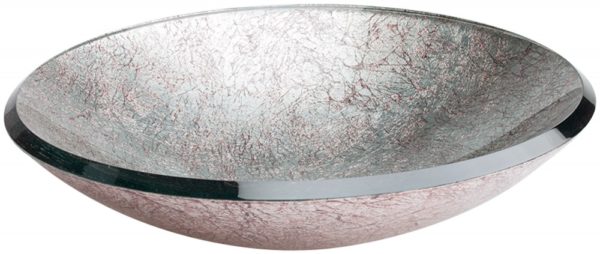 lavabo redondo silver en verre 46x46x10 cm