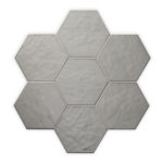 Matrix light grey glossy hexagon